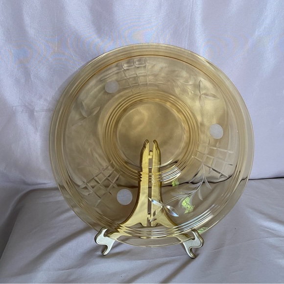 Amber Glass Large Serving Platter Plate - Picture 7 of 9